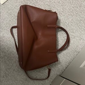 Chic Brown Vegan Leather Tote Bag
